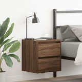 VidaXL Noptiera montata pe perete Stejar maro 38x34x40 cm