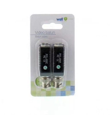 Video balun HD prin UTP/FTP BNC - 2 pini terminali cu clip pentru cablu Well foto