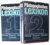 PADAGOGISCHES LEXIKON von HORNEY ...SCHEUERL , TEXT IN LIMBA GERMANA , VOLUMELE I - II , 1970, PAGINA DE TITLU CU DEFECT *