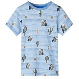Tricou pentru copii, mix de albastru, 116, vidaXL