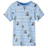 Tricou pentru copii, mix de albastru, 128 GartenMobel Dekor, vidaXL