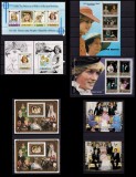 ✅ Coreea de Nord/Korea 1982 "Printesa Diana - nasterea Printului William" ,lot de 9 blocuri, cota mare, rare MNH (posibile cute minore din manipulare)