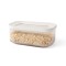 Cutie de Depozitare Alimente, Cyrax, 450 ml, Capac Alb, din ABS+Silicon, 14.5 x 9 x 6 cm, Transparent
