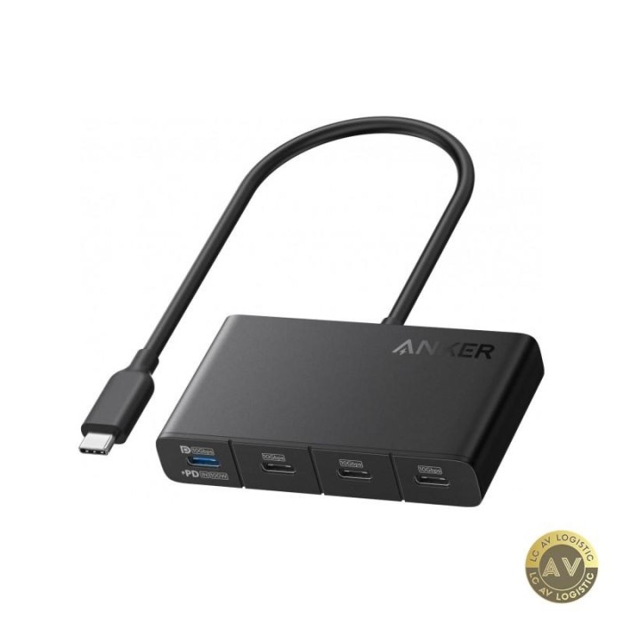 Hub USB-C Anker 4 x USB-C Negru A8340GA1