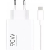 Incarcator Retea Cu Cablu USB-C Xiaomi HyperCharge Combo, 90W, 6.1A, 1 x USB-A, Alb