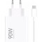 Incarcator Retea Cu Cablu USB-C Xiaomi HyperCharge Combo, 90W, 6.1A, 1 x USB-A, Alb