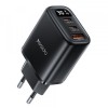 Incarcator Retea Yesido YC69 Display, 30W, 3A, 1 x USB-A - 2 x USB-C, Negru, Universal