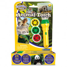 Proiector tip lanterna - Animale salbatice PlayLearn Toys foto