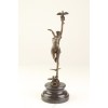 Dansatoare cu pasari - statueta din bronz pictat pe soclu din marmura FA-71, Nuduri