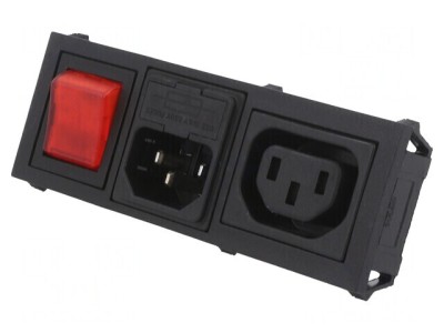Conector Alimentare AC 10A 250V IEC 60320 foto