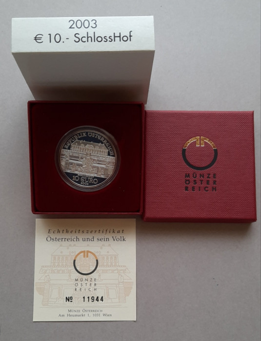 Moneda comemorativa de argint - 10 euro 2003, Austria - A 3726