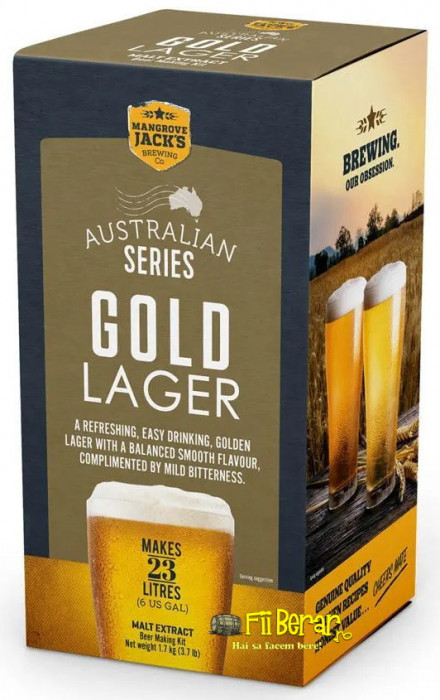 Mangrove Jack&rsquo;s Australian Brewers Series Gold Lager - kit bere de casa 23 litri
