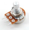 Potentiometru rotativ mono 50k&Omega; liniar, ax moletat 6mm, montaj THT, carcasa metalica, toleranta 20%