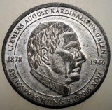 E.030 MEDALIE GERMANIA M&Uuml;NSTER MEDALIE CLEMENS AUGUST KARDINAL VON GALEN 1946 EROARE