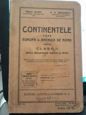 Continentele fara Europe si America de Nord pentru clasa II - Mihai David, P.N. Mirodescu foto