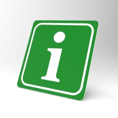 Placuta verde pentru informatii foto
