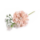 Cumpara ieftin Set 3 flori artificiale Peonia maro verde 18 cm