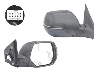 Oglinda exterioara Honda Crv (Rm), 11.2011-03.2015; Crv (Rm), 01.2015-, Dreapta, reglare electrica; grunduita; incalzita; geam convex; cromat; 7 pini foto