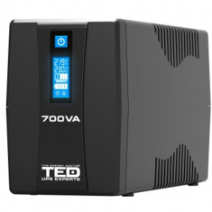 UPS 700VA 400W cu Stabilizator si Management, 2x Schuko, Ecran LCD si Acumulator 12V 7Ah, TED Electric