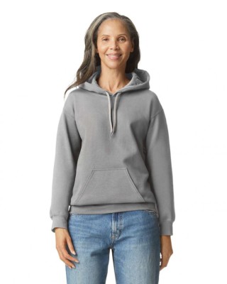 Hanorac unisex cu Fleece si gluga gri foto