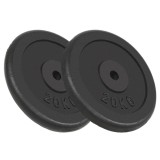 Plăci de greutate, 2 buc., 2x20 kg, fontă