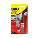 Adeziv Super Glue Lichid Control, 3 g, Blister, Lipici Super Glue, Super Glue, Adeziv Super Glue, Super Glue, Lipici Transparent, Lipiciuri, Adeziv Tr, UHU
