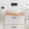 vidaXL Blat de baie, maro deschis, 60x30x(2-6) cm, lemn masiv tratat 3156103