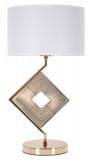 Cumpara ieftin Lampa de masa Move, Mauro Ferretti, &Oslash;30 x 56 cm, 1 x E27, 40W, fier/textil, auriu/alb