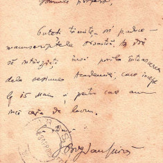 Autograf: Bogdan-Duica, catre profesorul Valeriu Bora din Orastie, 1923