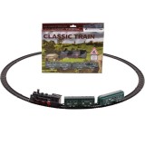 Set de joaca Classic Train &ndash; Locomotiva cu aburi si sine, 13 piese