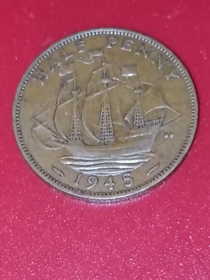 1/2 Half penny 1942 [poze]. Discount conform descriere [10 - 20 %. Vezi descrierea.]. foto