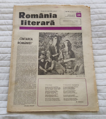 Ziarul ROM&amp;Acirc;NIA LITERARĂ (11 iunie 1987) Nr. 24 foto