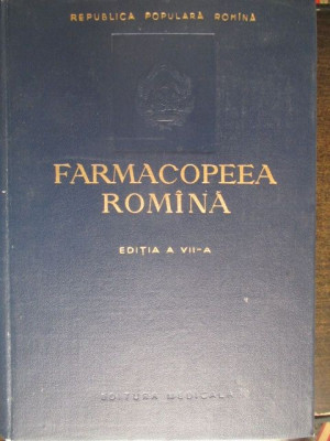 Farmacopeea romana editia a 7-a foto