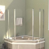 Gossi paravane de baie 2 buc. 104x130cm sticla securizata transparent