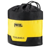 Sac scule PETZL Toolbag S, 2.5L, 5kg, Black/Yellow - Geanta unelte alpinism, constructie robusta