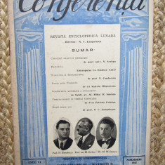 CONFERENTA , REVISTA ENCICLOPEDICA LUNARA , ANUL VI , NR. 12 NOIEMBRIE 1942