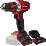 Einhell TE-CD 18/40 Li PXC + Starter Kit + Twinpack - Masina de gaurit si insurubat 40 Nm + Set 1 acumulator si incarcator Li-Ion 18 V 2.5 Ah + Set 2