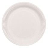 Farfurii de hartie albe, 23 cm, Set 10 bucati, Reciclabile, CMCLASS