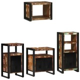 vidaXL Set de mobilier pentru baie cu raft 4 pcs Lemn recuperat solid