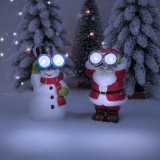 Decoratiune solara de Craciun - alb rece - 3 modele - 8 x 7,5 x 14 cm