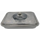 TAVA CUPTOR CU CAPAC, INOX ,35x26x7 CM