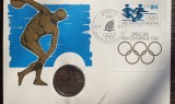 GERMANIA DEMOCRATA - FDC SI MONEDA UNC 10 MARK 1988, 40 ANI DE SPORT IN DDR, Europa