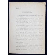 GEO BOGZA - BOMBARDAREA ATOMULUI - ARTICOL PENTRU ZIAR , DACTILOGRAFIAT , CU CORECTURILE, MODIFICARILE SI ADAUGIRILE OLOGRAFE ALE AUTORULUI , 1935