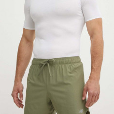New Balance pantaloni scurți de alergare culoarea verde, MS41286DEK