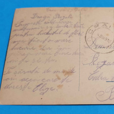 Carte Postala veche tibru Regele Ferdinand, circulata, datata 1916 piesa superba
