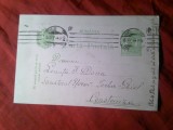 Carte Postala circulat 1918 Bucuresti - Constanta - Tekirghiol , Timbru fix 5bani Ferdinand