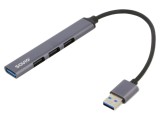 Hub USB 4 porturi USB A 2.0/3.1 gri