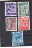 ROMANIA 1937 LP 121 A 8-a BALCANIADA DE ATLETISM SERIE MNH