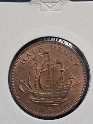 Half penny 1955 foto
