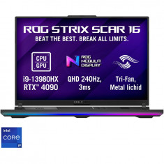 Laptop Gaming ASUS ROG Strix SCAR 16 G634JY cu procesor Intel® Core™ i9-13980HX pana la 5.60 GHz, 16, QHD+, Mini LED, 240Hz, 32GB, 1TB + 1TB PCIe® 4.0
